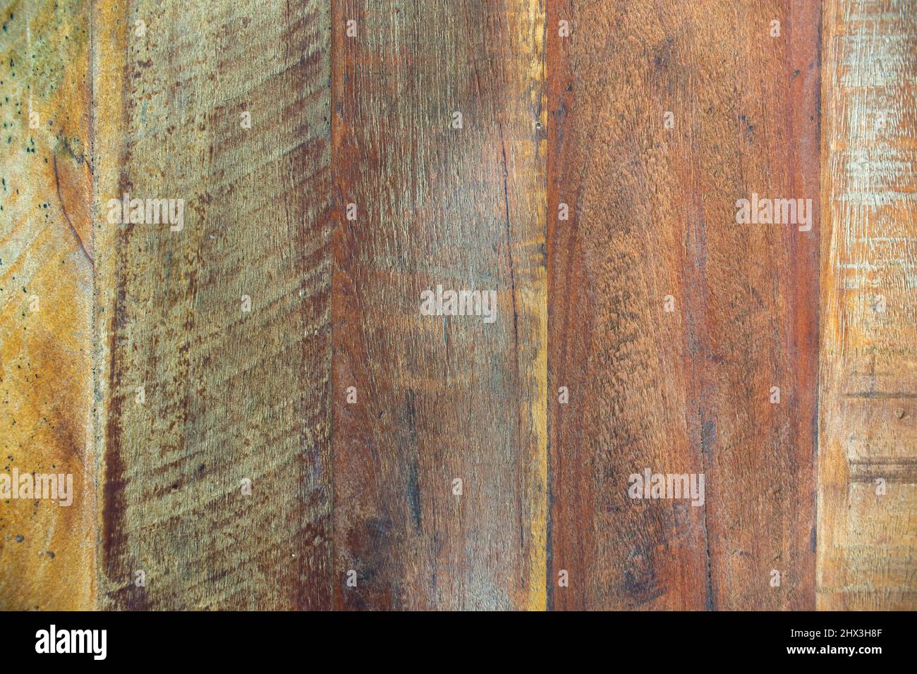 Recycelte alte Holzplanken Hintergrund Stockfoto