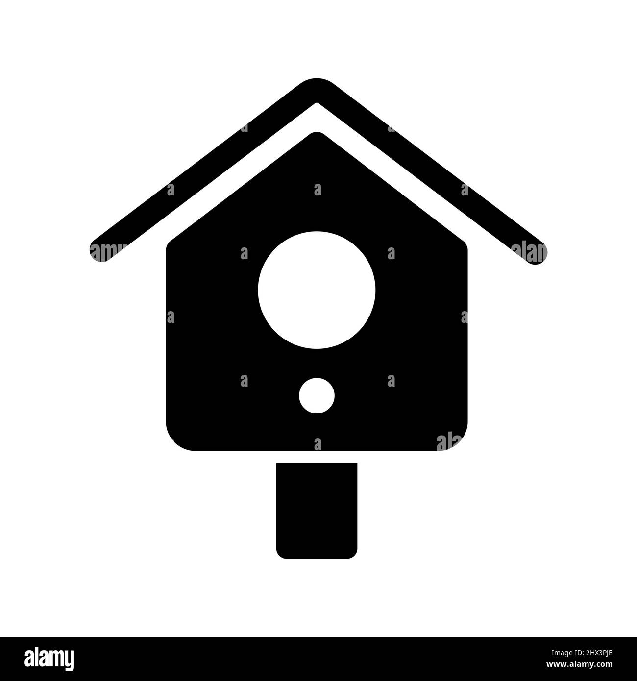 Vogelhaus aus Holz, Platz für Nestvektor-Glyphen-Symbol. Graph Symbol für Landwirtschaft, Garten und Pflanzen Website und Apps Design, Logo, App, UI Stock Vektor