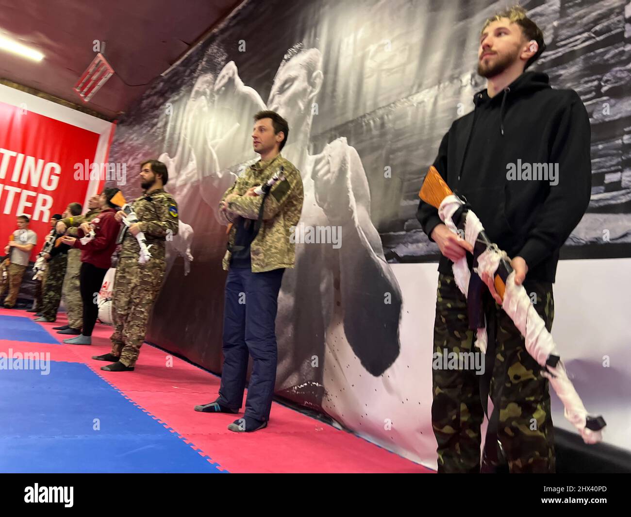 Die Situation in Kiew, Ukraine, während der russischen Invasion, als Russland in die Ukraine einmarschierte, abgebildet am 9. März 2022. (CTK Photo/Pavel Nemecek) Stockfoto