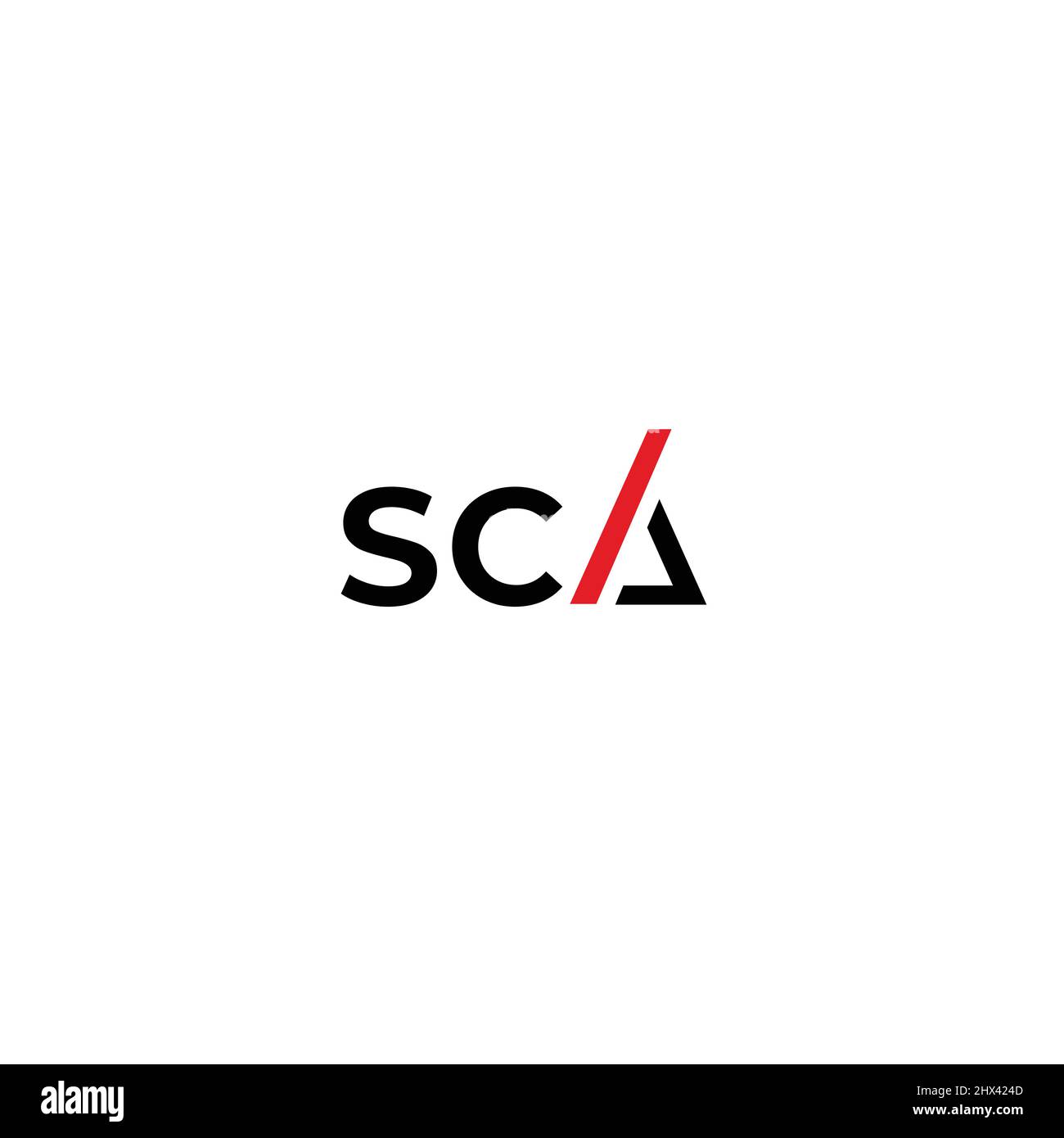 Logo mit den Initialen SCA modern und luxuriös 1 Stock Vektor