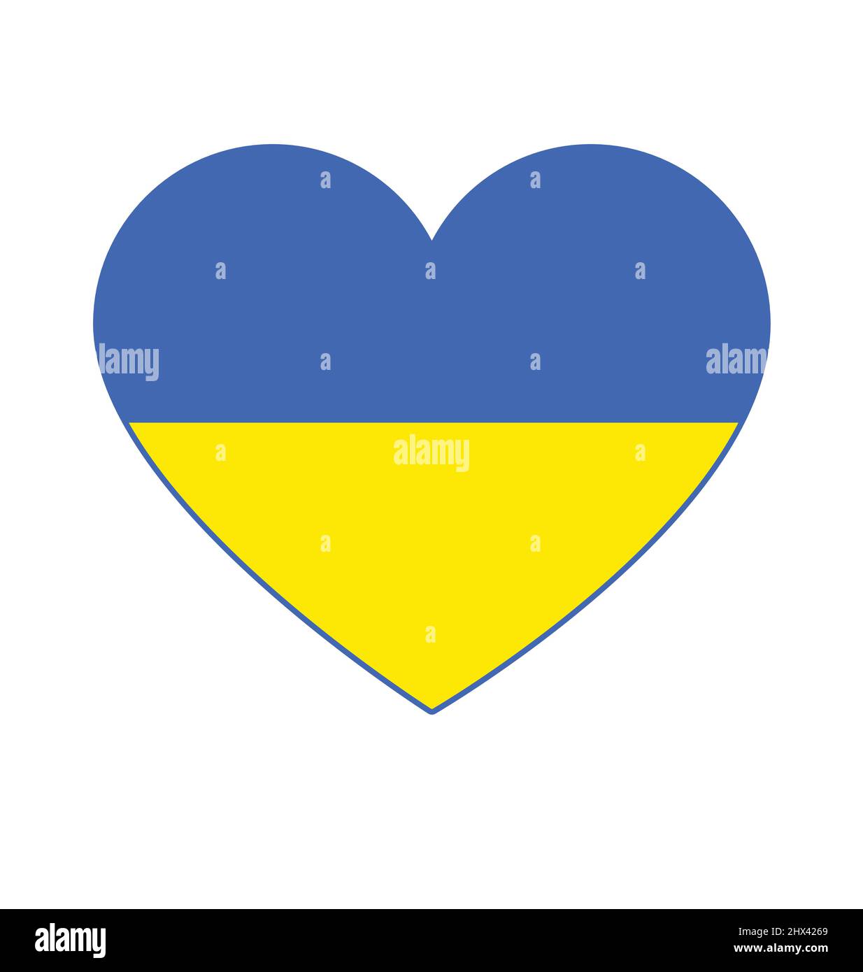 ukrainische Flagge der ukraine in Liebe Herz Form Symbol Logo Symbol