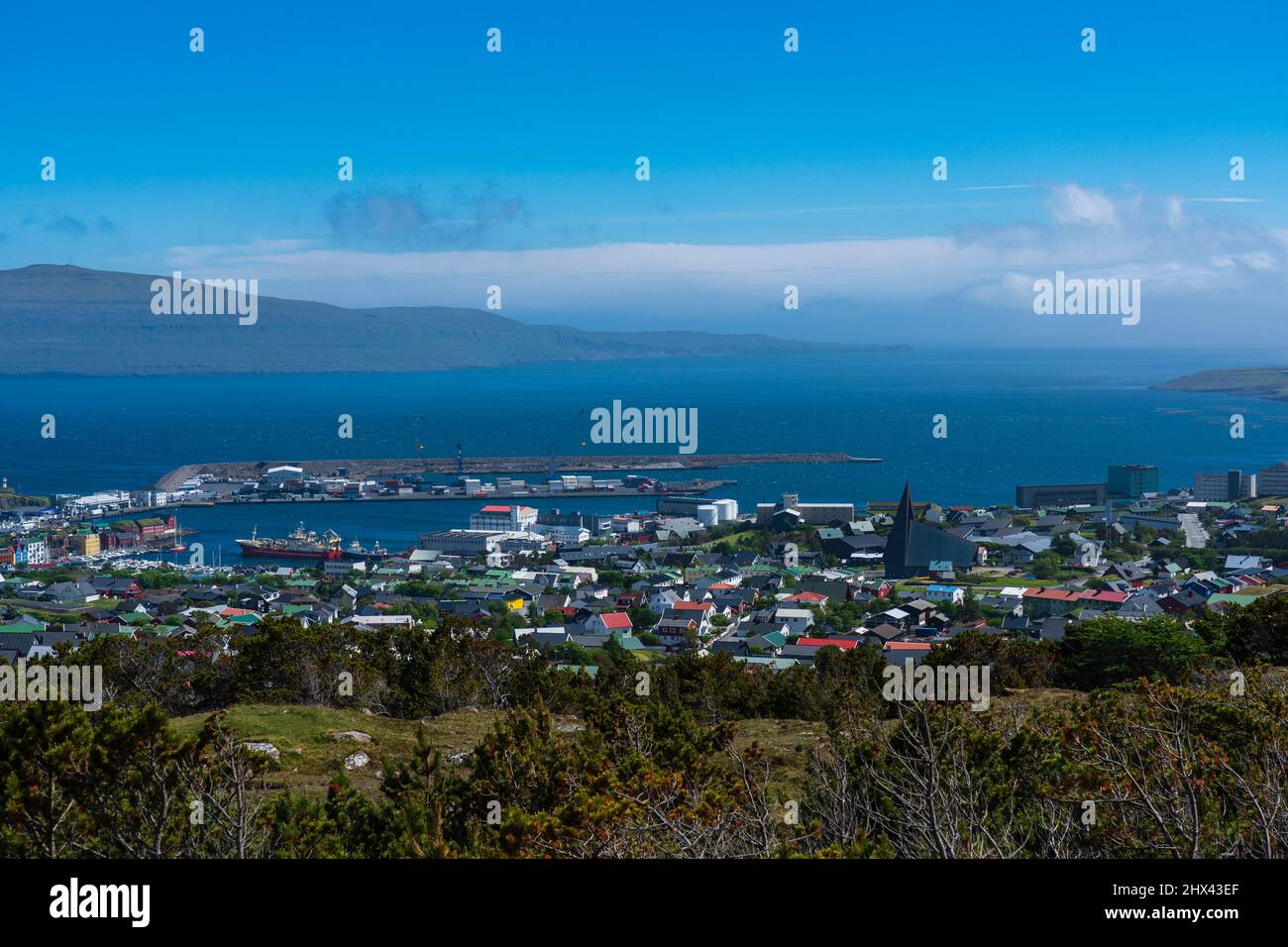 Thorshavn, Streymoy Island, Färöer-Inseln, Dänemark. Stockfoto