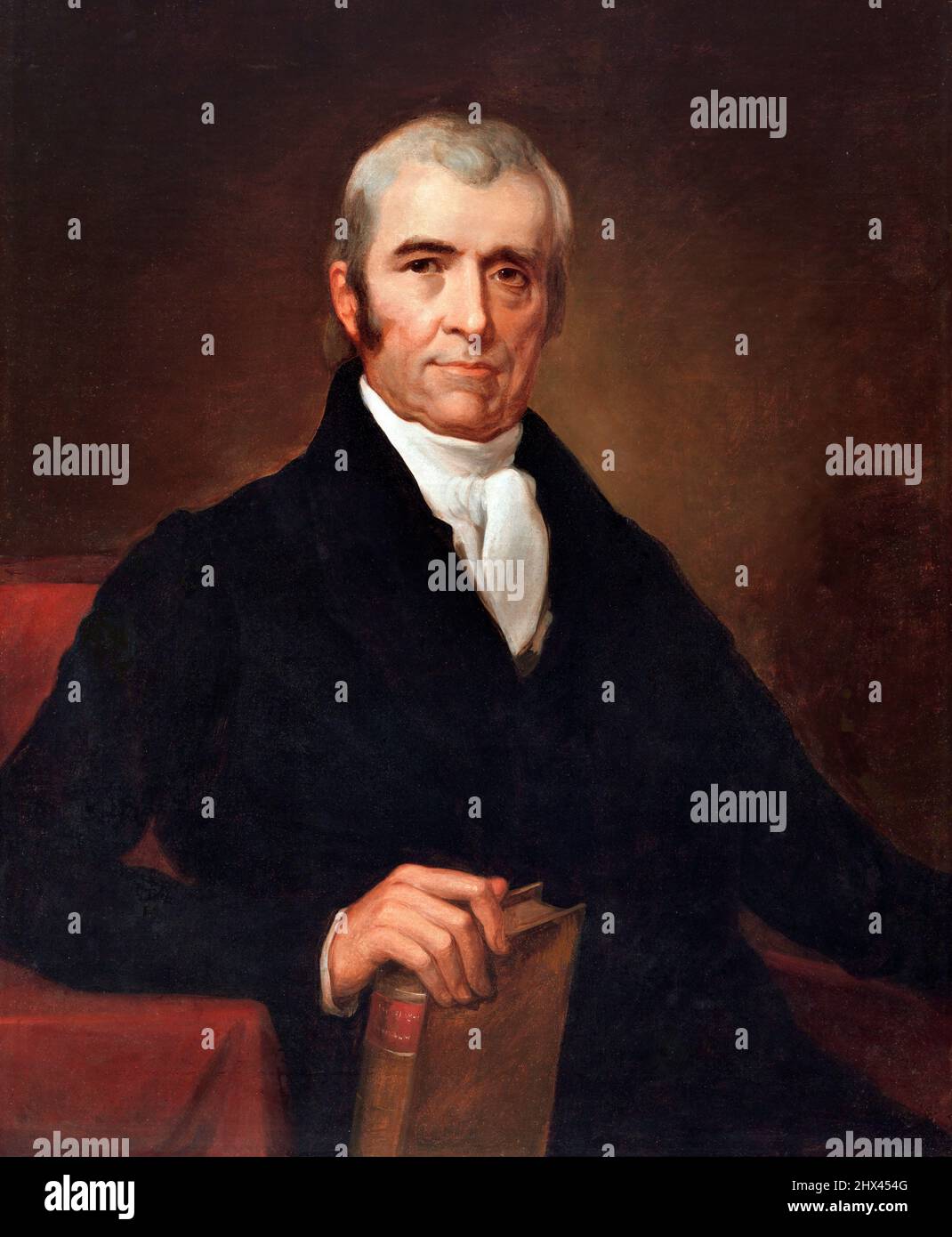 Vierter Oberrichter des Obersten Gerichtshofs der Vereinigten Staaten, John Marshall (1755-1835) von James Reid Lambdin, Öl auf Leinwand, nach 1831 Stockfoto