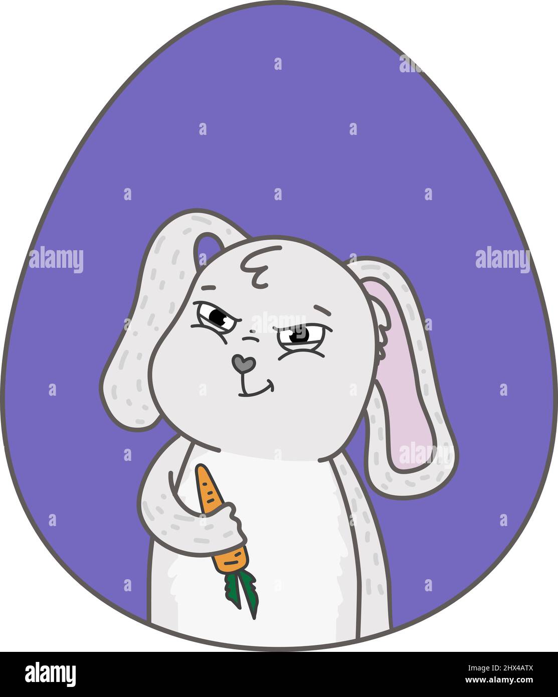 Vektor-Illustration mit osterhase. Frohe ostern Stock Vektor