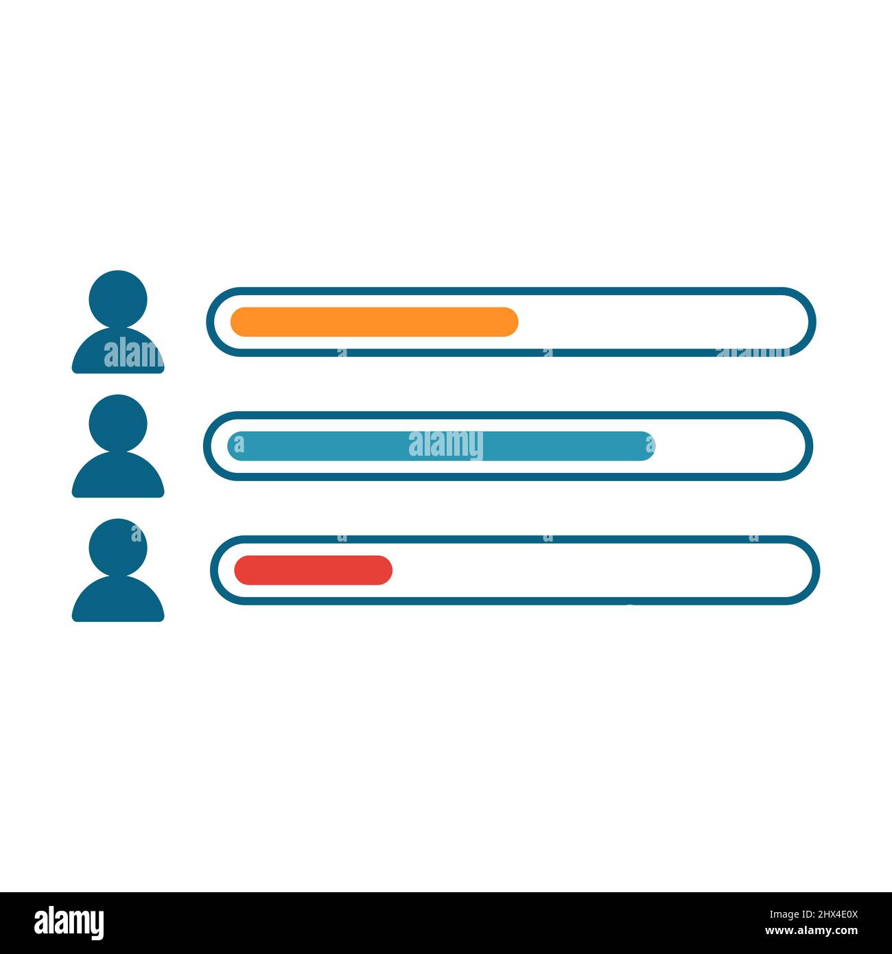 Vektordarstellung von Cartoon-Wahlsymbolen auf weißem Hintergrund. Stock Vektor