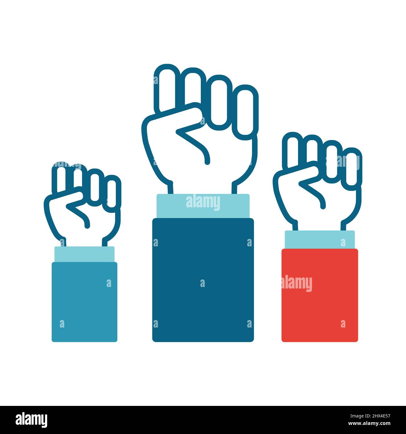 Vektor-Illustration von Cartoon Protest-Symbol auf weißem Hintergrund. Stock Vektor