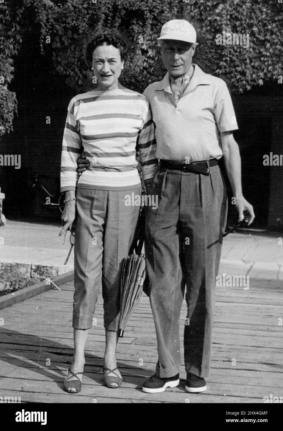 Duke & Duchess Of Windsor Szenen 1954-55. 20. August 1955. (Foto von United Press Photo). Stockfoto