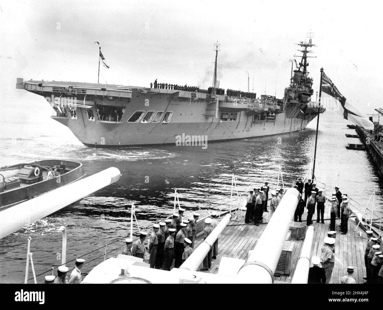 H.M.A.S. Sydney - Flugzeugträger - Australische Marine. 17. Januar 1955. Stockfoto