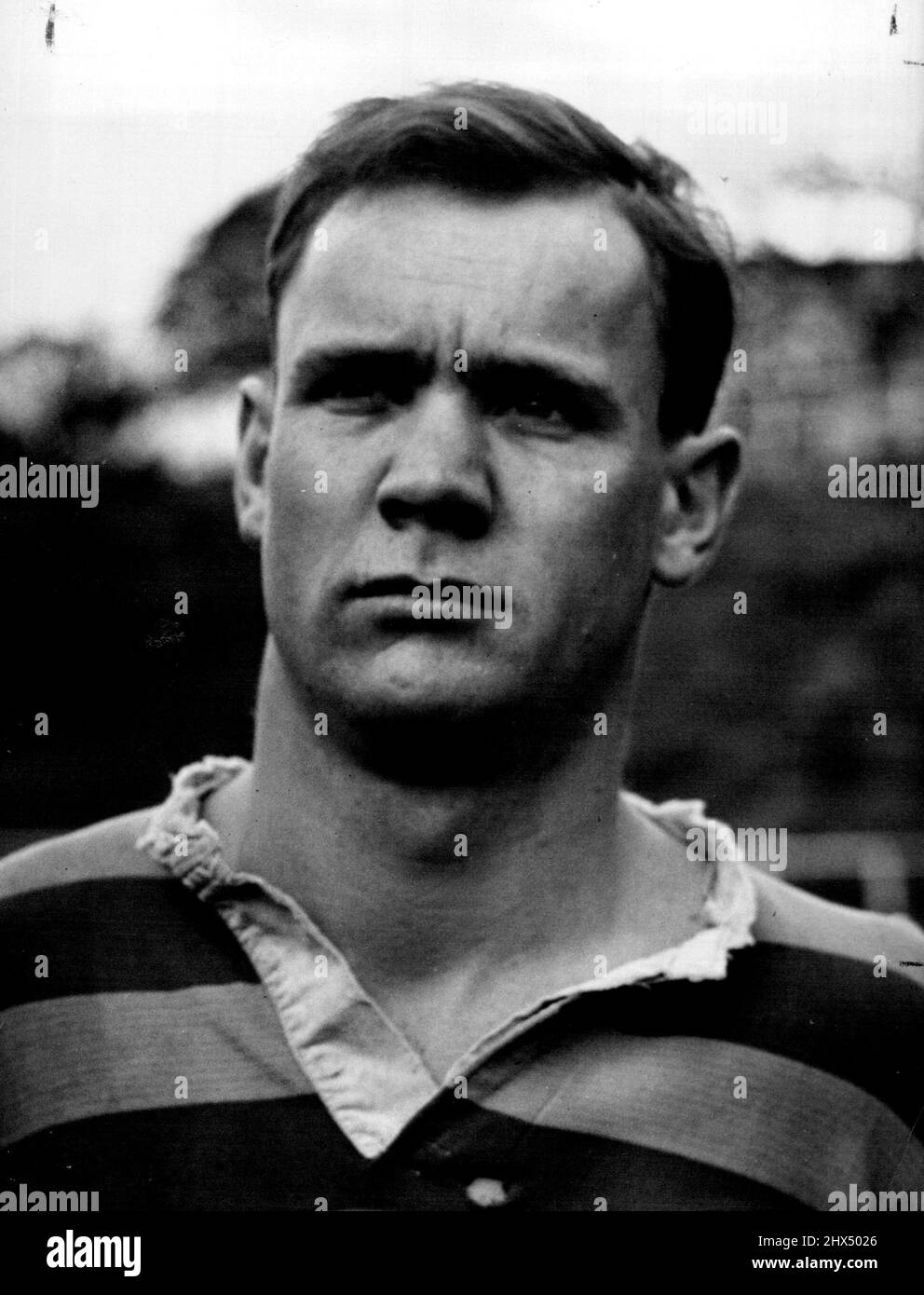 Brian Johnson tourt nun durch Neuseeland und hat gute Aussichten, Australien im nächsten Jahr in Südafrika zu vertreten. Er war erst 22 Jahre alt. 1. September 1952. Stockfoto