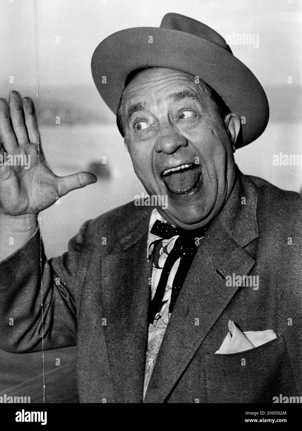 „Chick“ Johnson - Partner Von Ole Olsen. 12. April 1954. Stockfoto