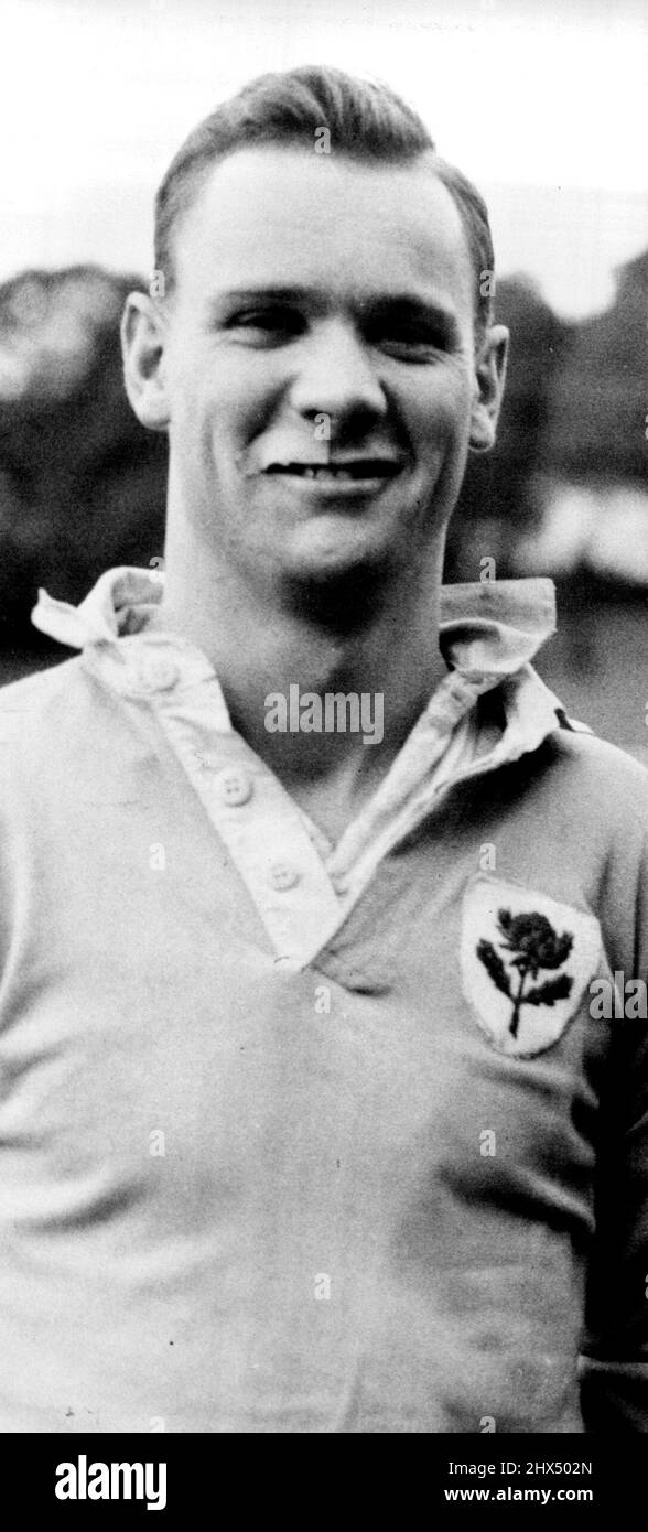 Brian Johnson N.S.W. Rugby Union Rep. 01. Januar 1952. Stockfoto