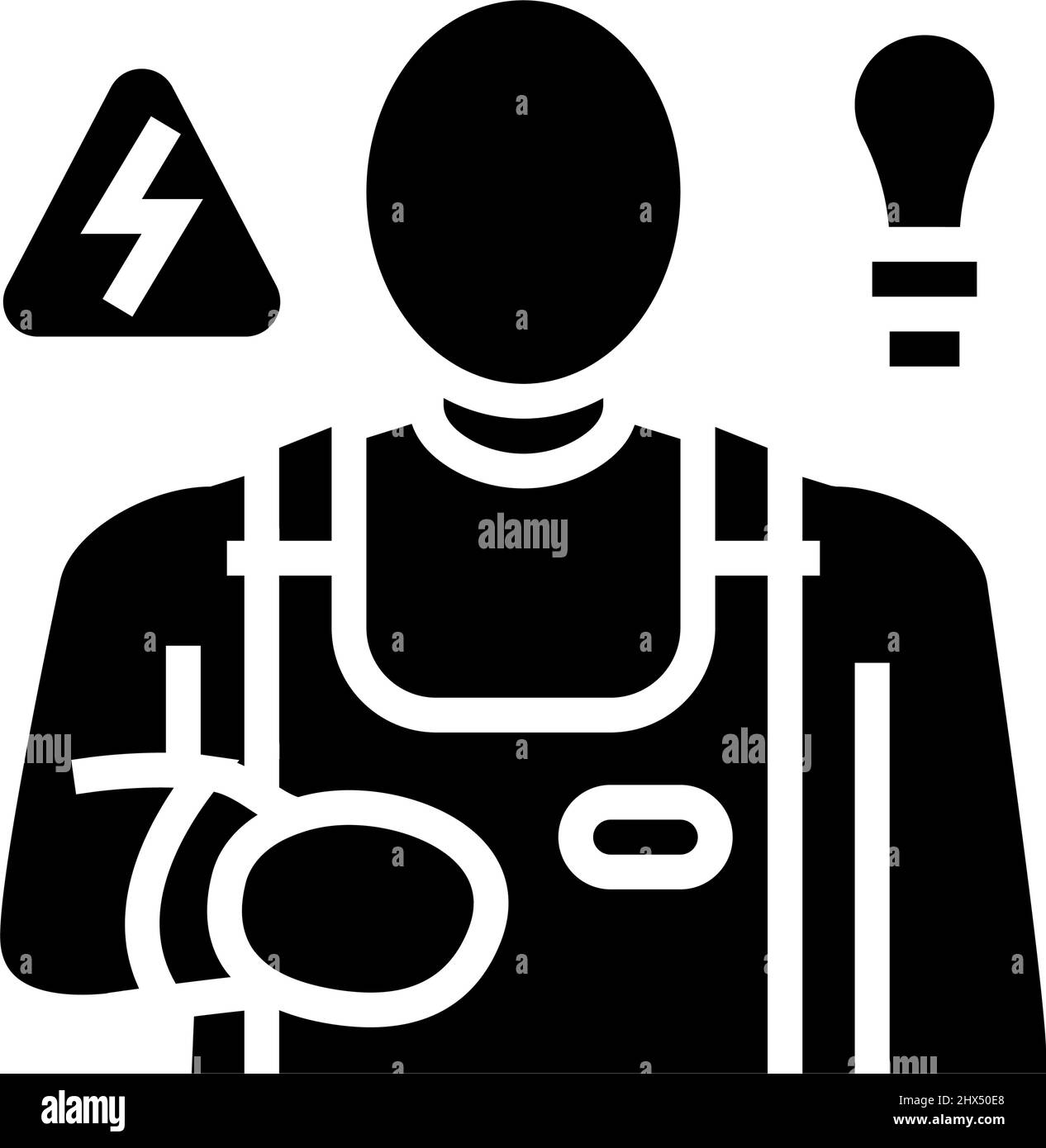 Abbildung des Symbols für Elektriker-Mitarbeiter Stock Vektor