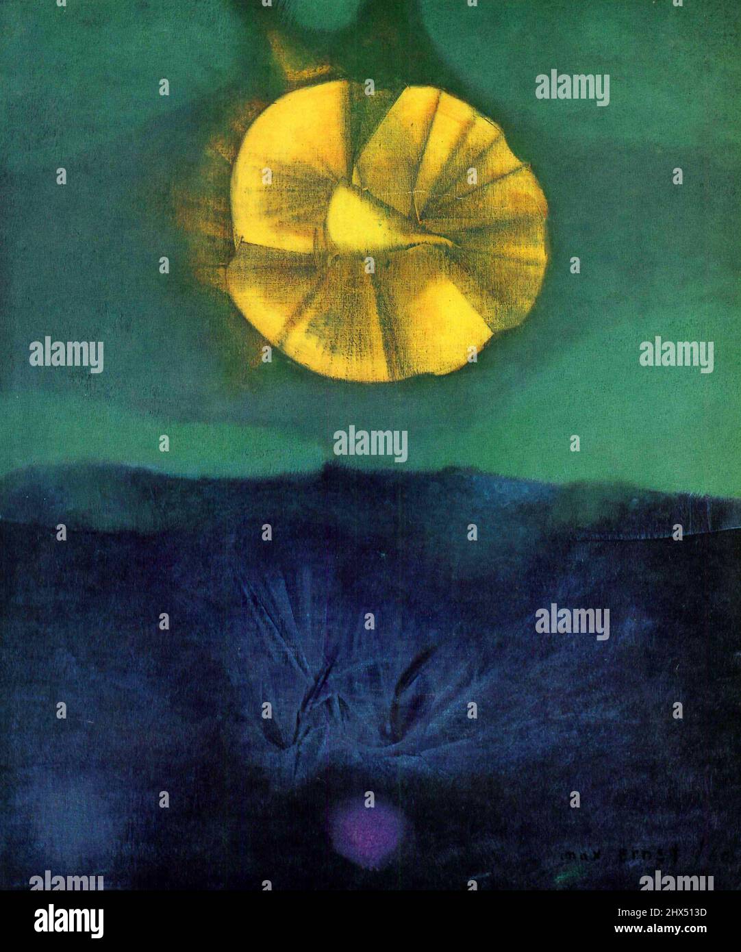 Max Ernst, die Sirenen gehen schlafen, wenn die Vernunft erwacht (1960), Wenn die Vernunft erwacht, dann ist die Zeit für die Sirenen einzuschlafen, 马克斯·恩斯特 Stockfoto