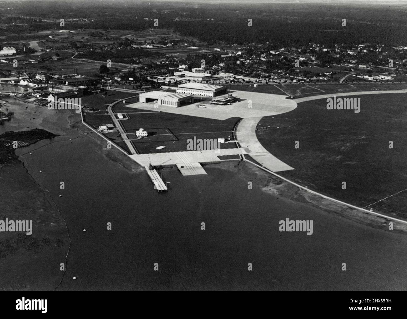 Singapur - Orte - Flughafen - Kellang. 09. April 1939. Stockfoto