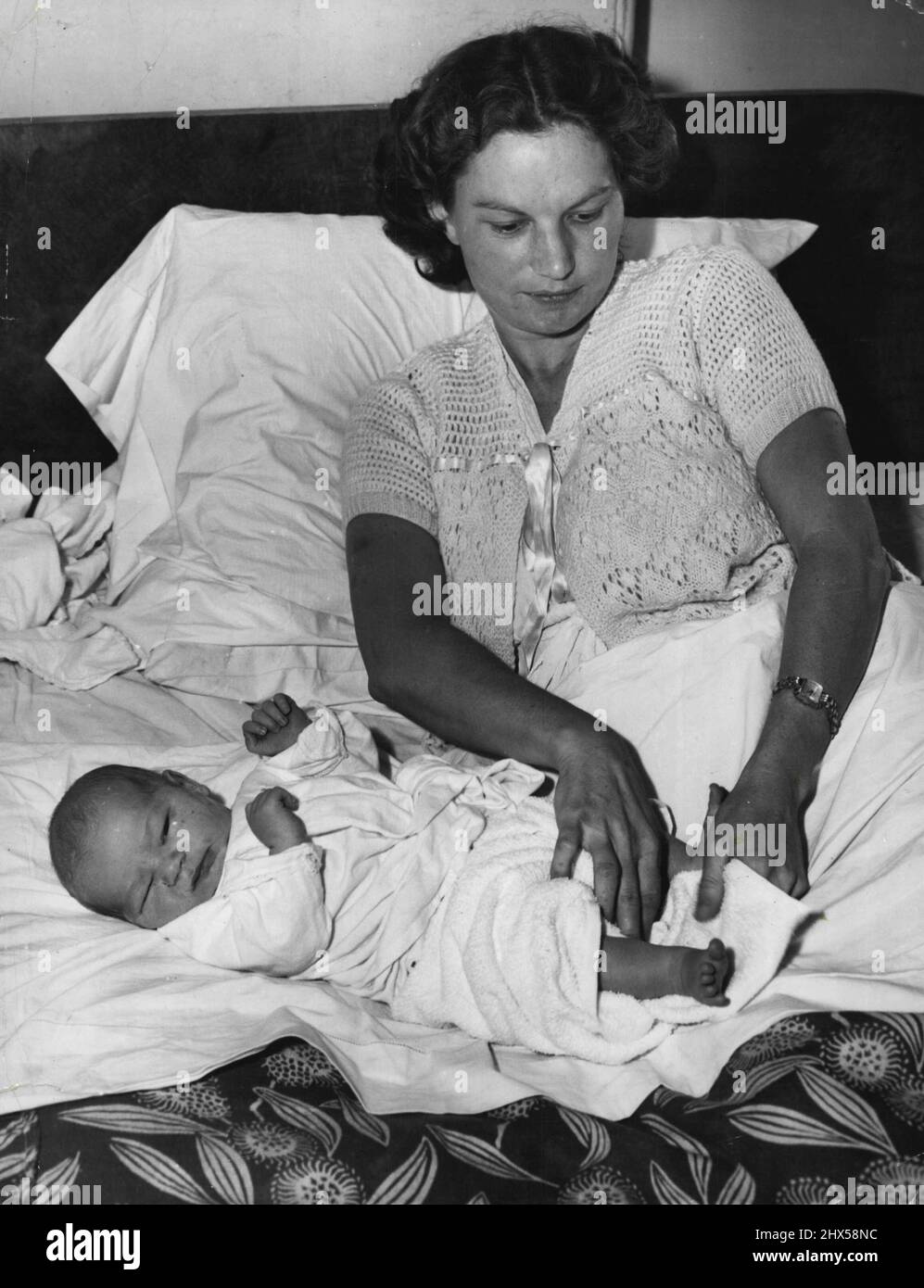 Mutterschaft - Krankenhäuser & Szenen - Krankenhaus & Medizin. 27. April 1950. Stockfoto