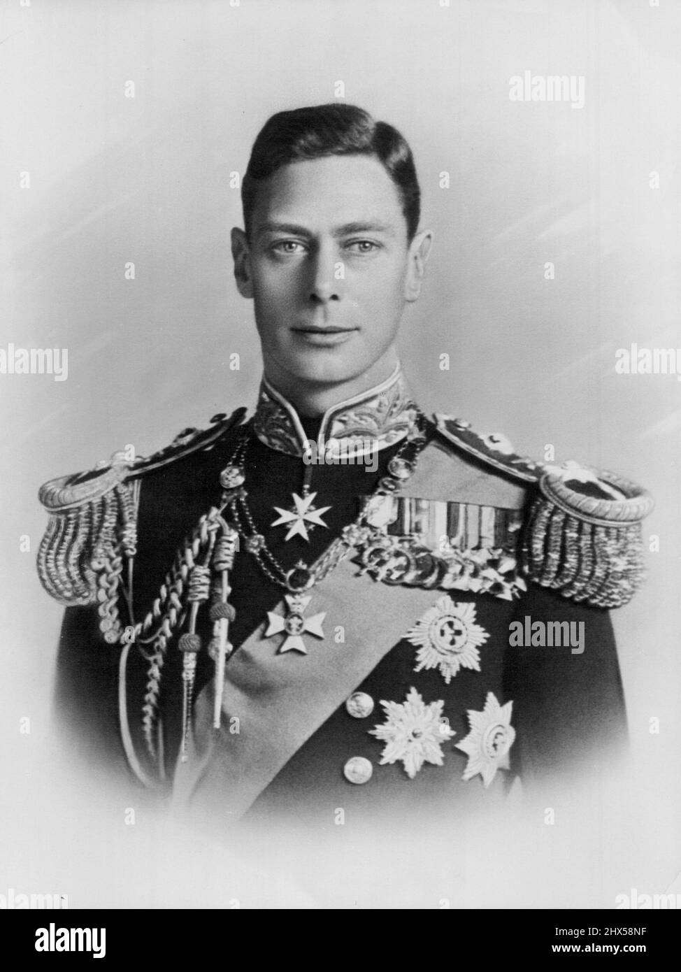 Die Krönung. H.M. King George VI Eine der neuesten Naval Studies von H.M. König George VI. 03.Mai 1937. Stockfoto