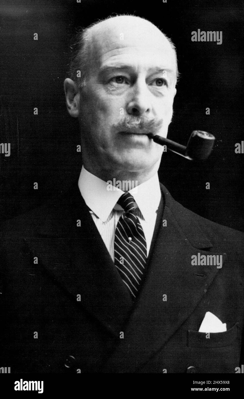 Zur Begleitung Von Prinzessin Elizabeth Auf Der Königlichen Tour -- In Die Stadtbrücke. Ein neues Bild von Brigadier Sir Norman Gwatkin, K.C.V.O., D.S.O., der die Royal Tour begleiten wird. Sir Norman Gwatkin ist Assistant Comptroller, Lord Chamberlains Büro, und berät in zeremoniellen Angelegenheiten, für die das Büro des Lord Chamberlains verantwortlich ist. Die Namen der Haushaltsmitarbeiter, die Prinzessin Elizabeth und den Herzog von Edinburgh auf ihrer bevorstehenden Commonwealth-Tour begleiten werden, wurden jetzt bekannt gegeben. 1. April 1952. (Foto von Sport und General Press Agency Ltd.) Stockfoto