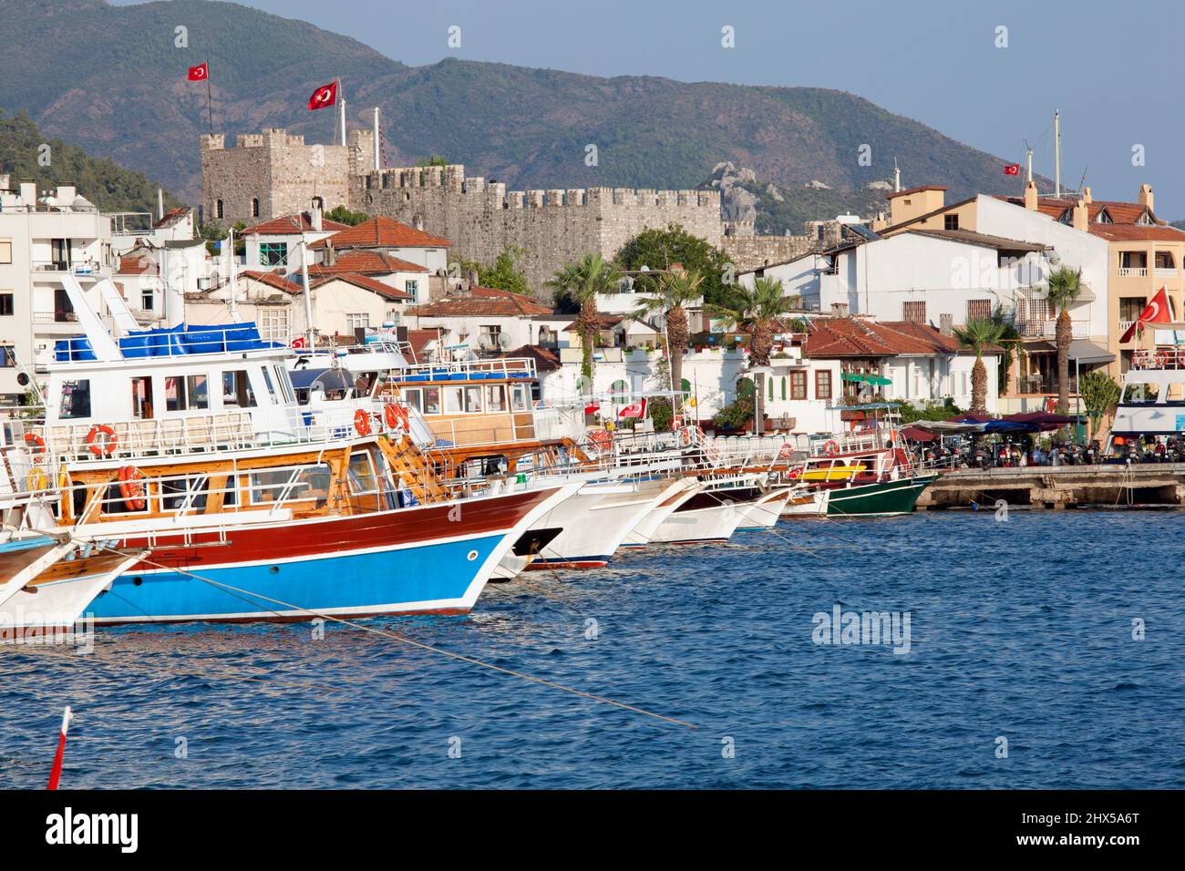Türkei, Marmaris, Hafenfront Stockfoto