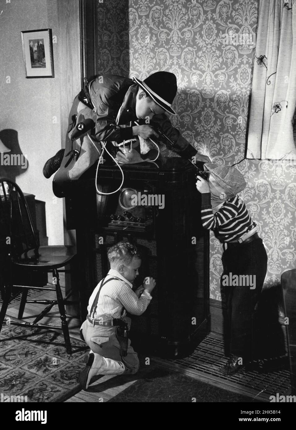 Spielende Kinder. 24. November 1950. Stockfoto