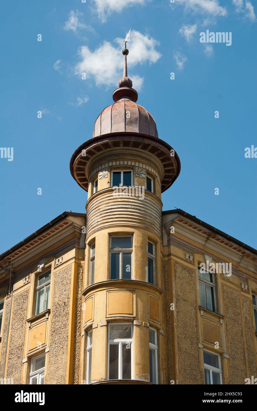 Slowenien, Ljubljana, Jugendstilgebäude an der Ecke Cigaletova und Dalmatinova Stockfoto