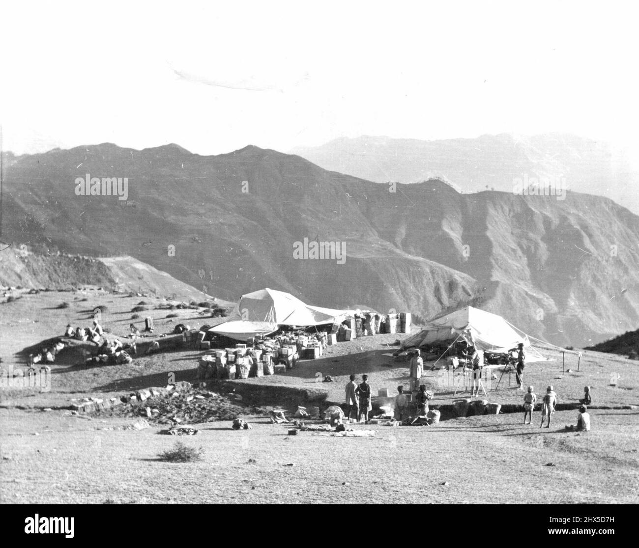 ***** Handos auf dem Weg zum Mount Everest. 22. April 1953. Stockfoto