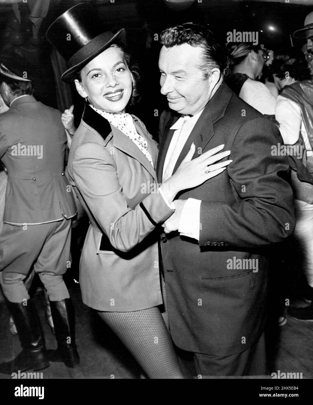 Abbe Lane & Xavier Cugat. 3. Dezember 1954. Stockfoto