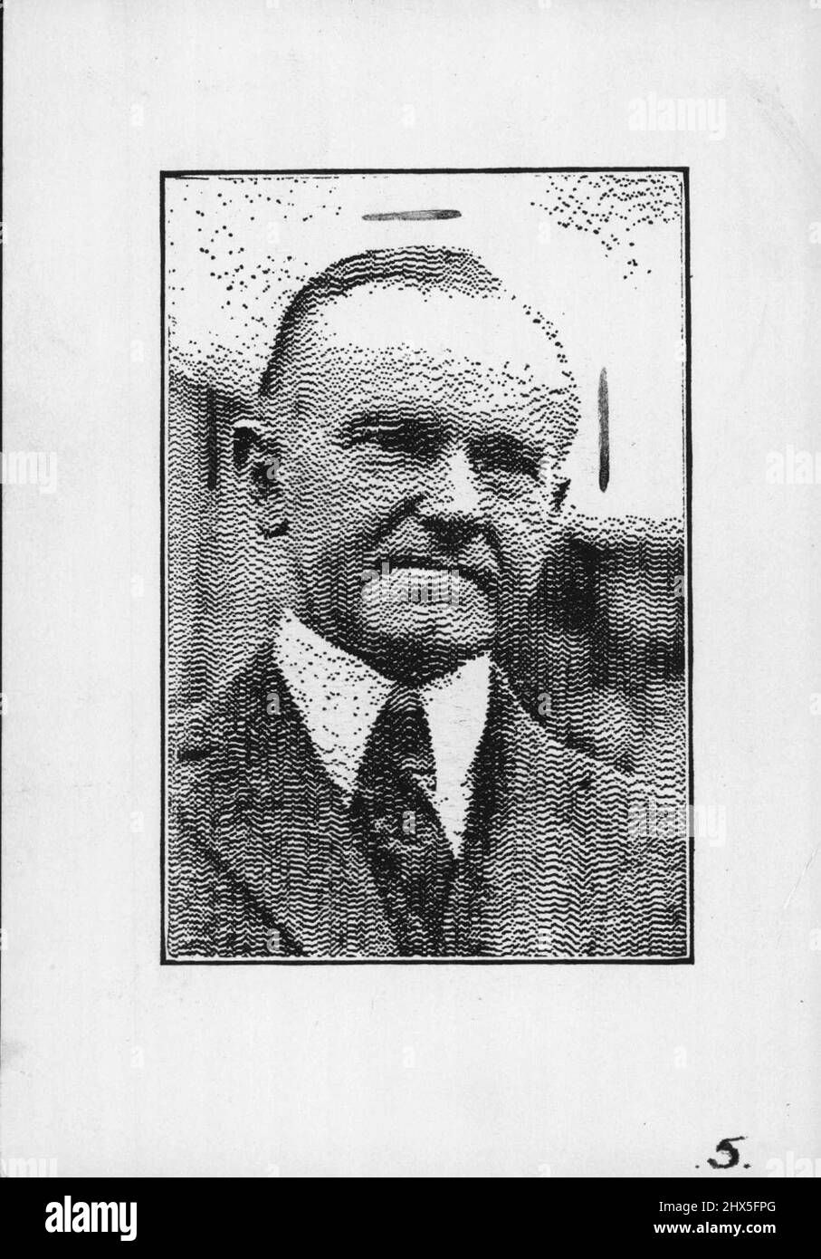 (Infset): Ein Foto von Präsident Coolidge, das vor einiger Zeit von amerikanischen Sendern per Funk gesendet wurde. 29. November 1924. Stockfoto