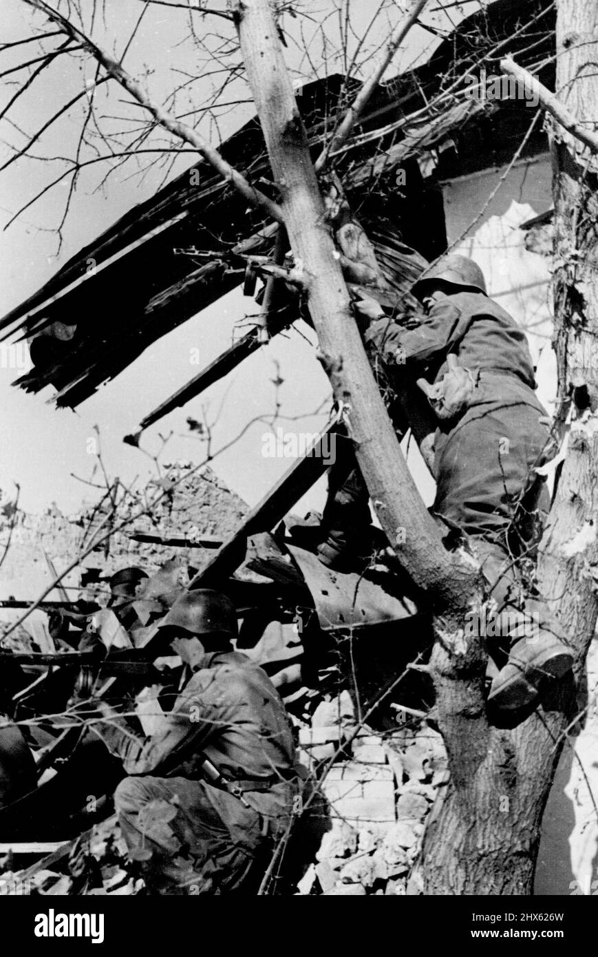 Ein Engagement in einer Stalingrader Straße. 1. November 1942. ;Ein Engagement in einer Stalingrader Straße. Stockfoto