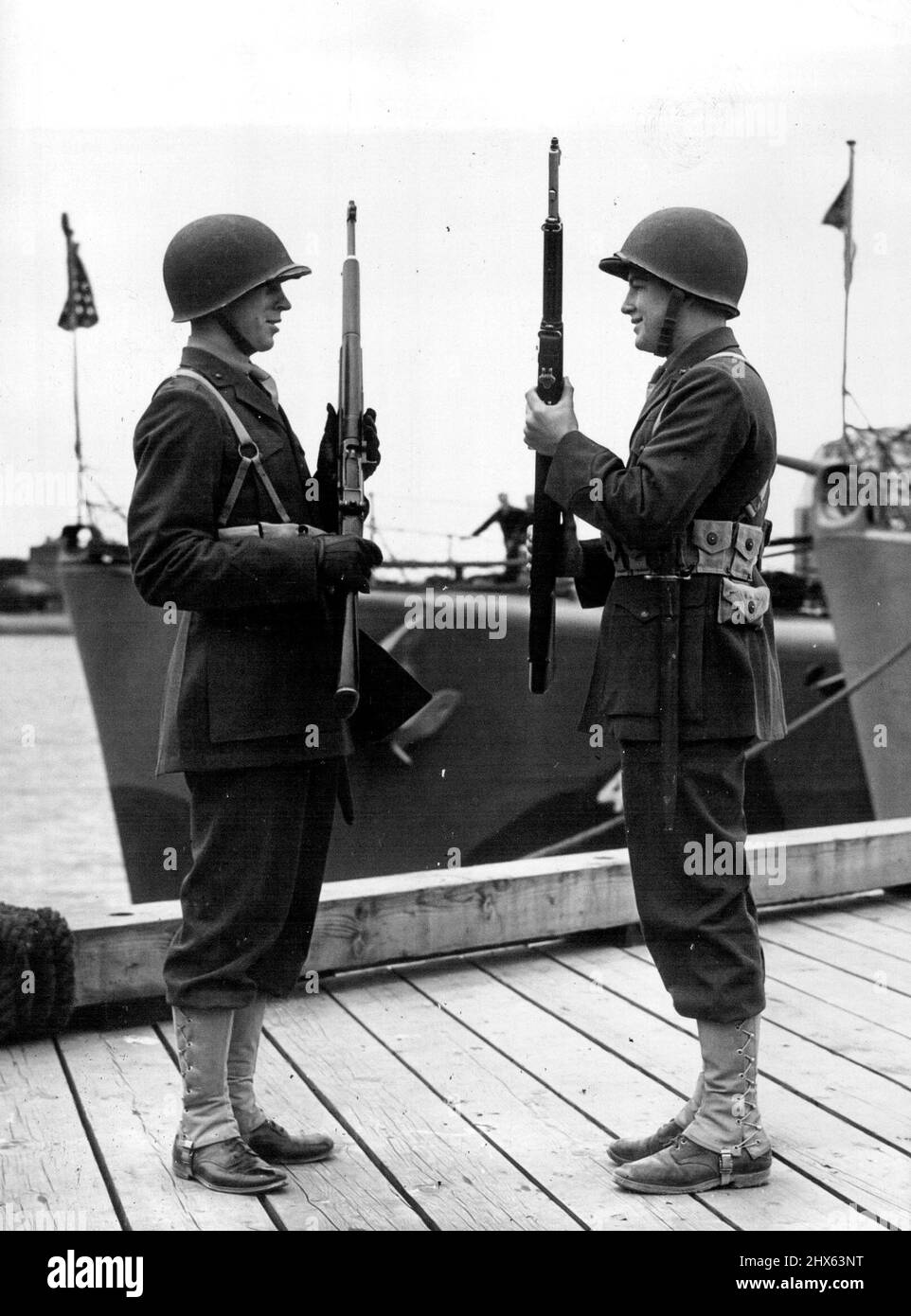 Amerikanische Truppen Marineinfanteristen in Irland. 5. Oktober 1942. Stockfoto