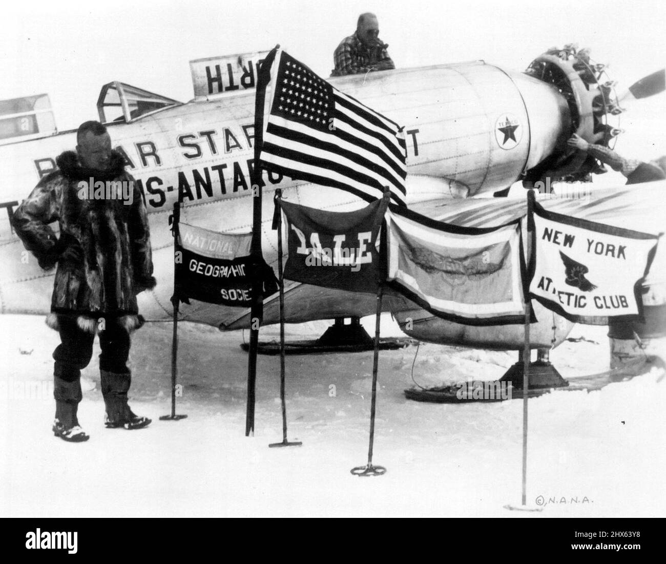 Arctic Expedition - Lincoln Ellsworth Expedition - 1933, 34, 35. 20. April 1936. Stockfoto