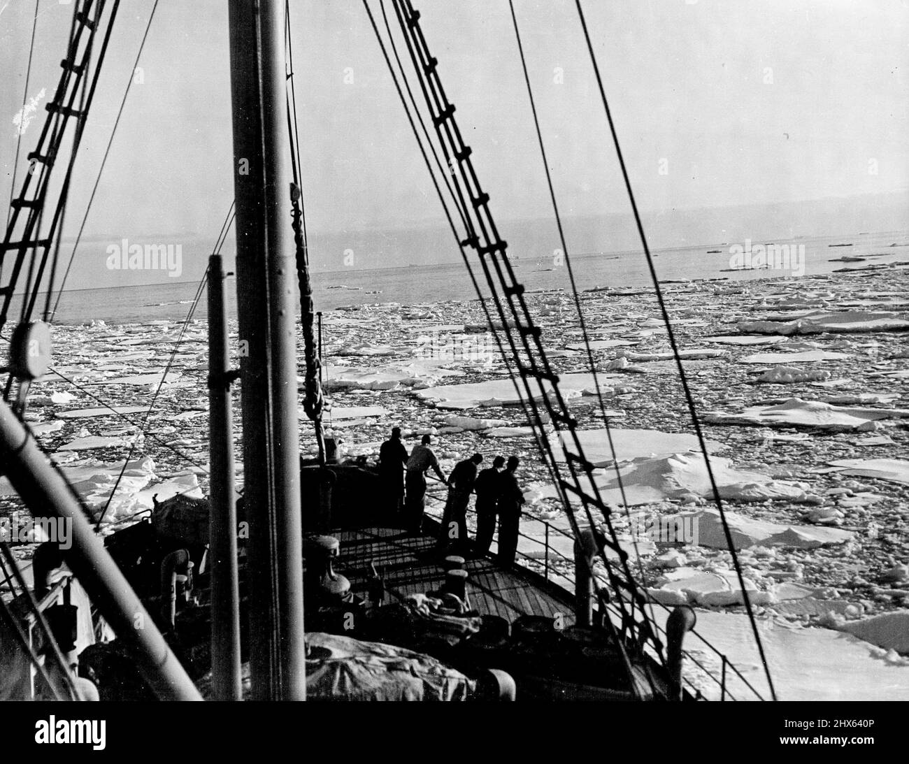 Arctic Expedition - Lincoln Ellsworth Expedition - 1933, 34, 35. 24. Februar 1936. Stockfoto