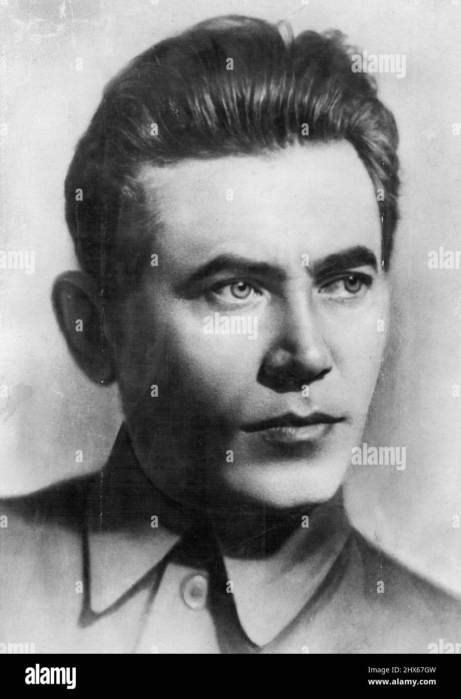 Nikolai Jeschow, ein junger Mann, den der Sowjet kürzlich zum wichtigen Posten des Generalkommissars für Staatssicherheit befördert hat. 14. April 1937. Stockfoto