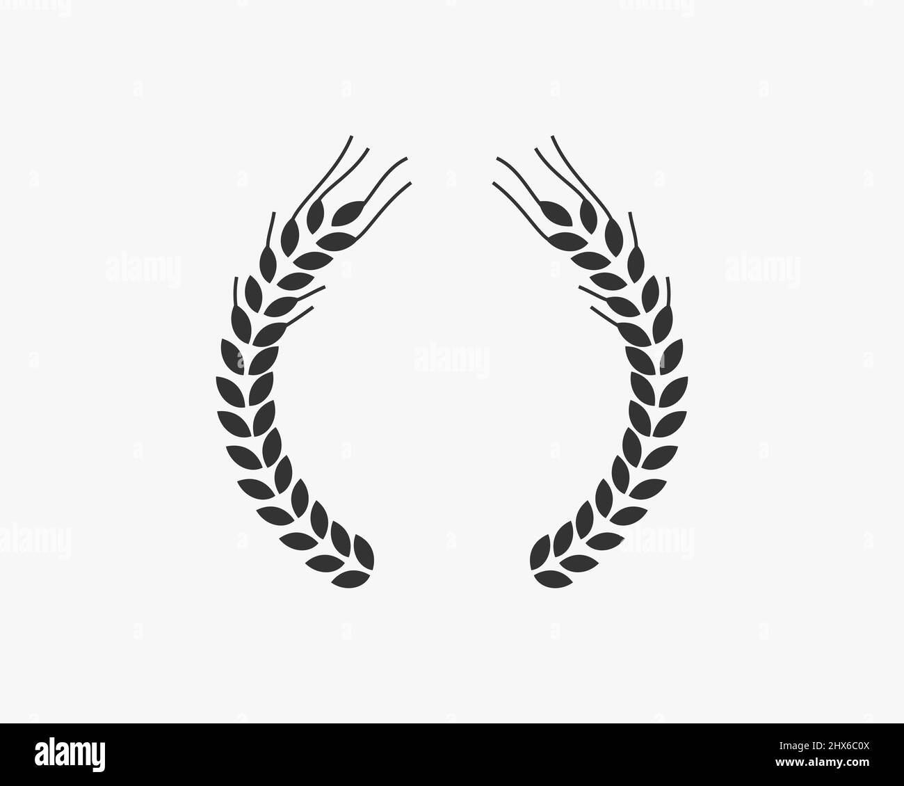 Logo Für Die Landwirtschaft Mit Weizen. Symbol Für Die Gesunde Ernährung, Lebensmittel, Logo Design-Vorlage Für Die Landwirtschaft Stock Vektor