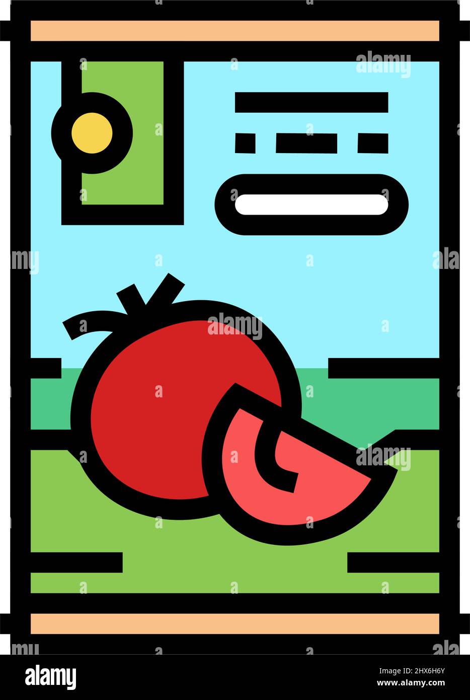 Tomatenmark Farbe Symbol Vektor Illustration Stock Vektor
