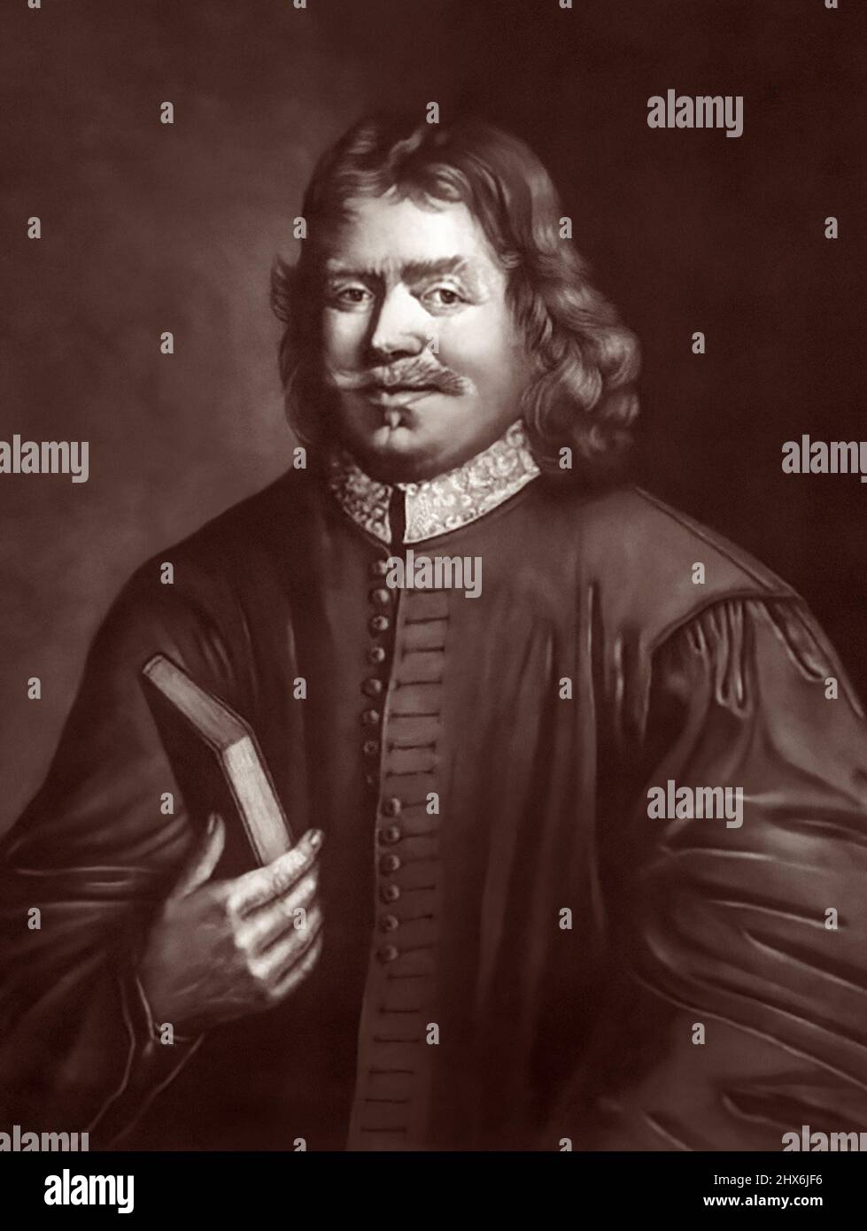 John Bunyan (1628–1688), englischer Schriftsteller und puritanischer Prediger, erinnerte sich am besten als Autor der christlichen Allegorie der Fortschritt des Pilgers. Stockfoto