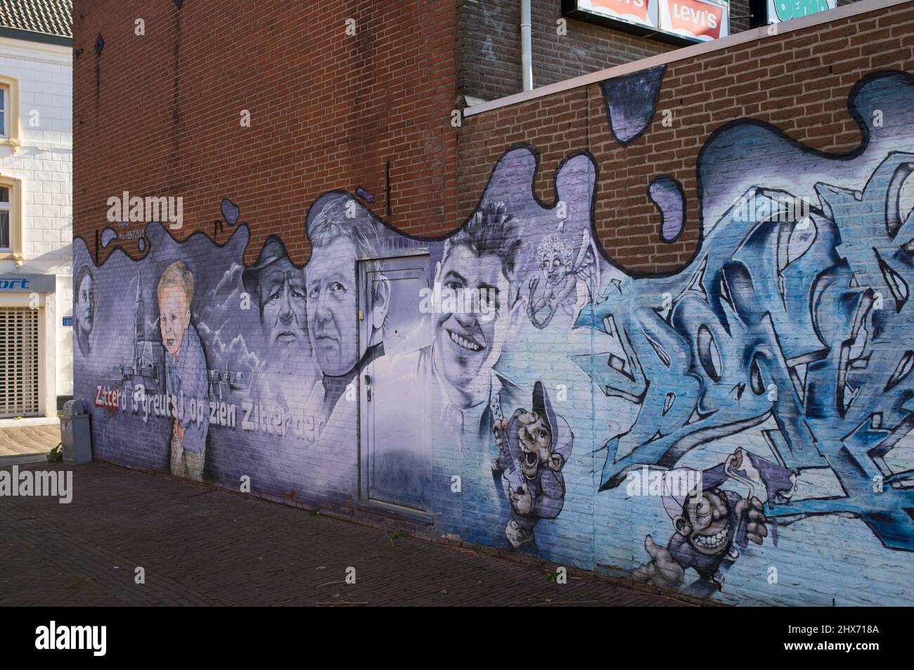 Grafitti zeigt Stolz der Stadt für seine eigenen Bürger Stockfoto