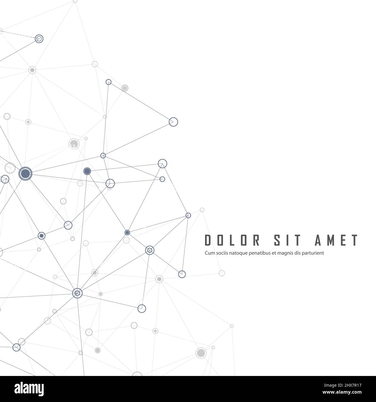 Abstrakte Technologie Illustration und Vektor-Netzwerk-Verbindung und Technologie digitales Konzept Stock Vektor