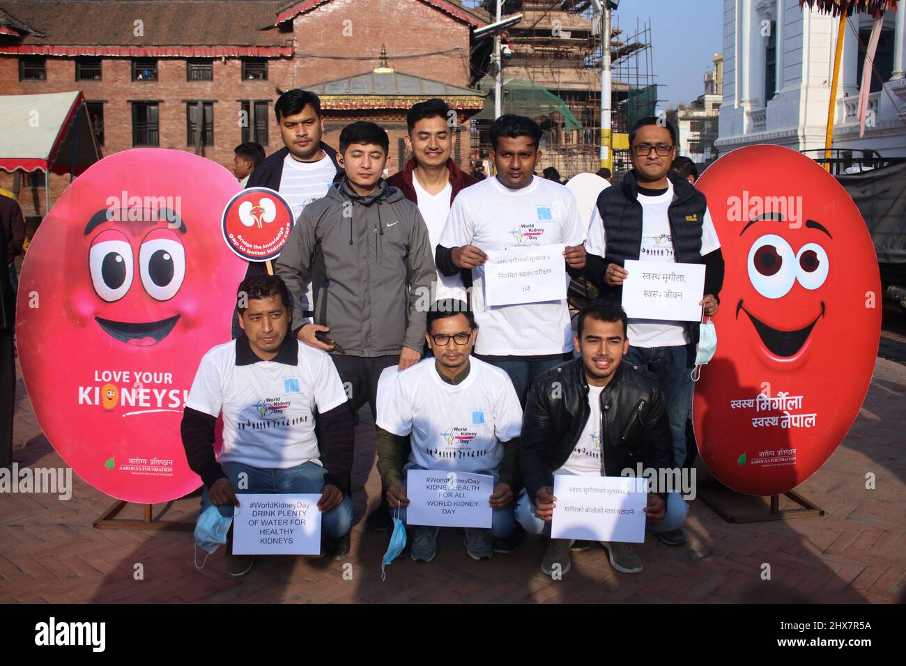 Kathmandu, Nepal. 10. März 2022. Am 10. März 2022 nehmen Menschen am Nierentag in Kathmandu, Nepal, Teil. (Foto: Abhishek Maharjan/Sipa USA) Quelle: SIPA USA/Alamy Live News Stockfoto