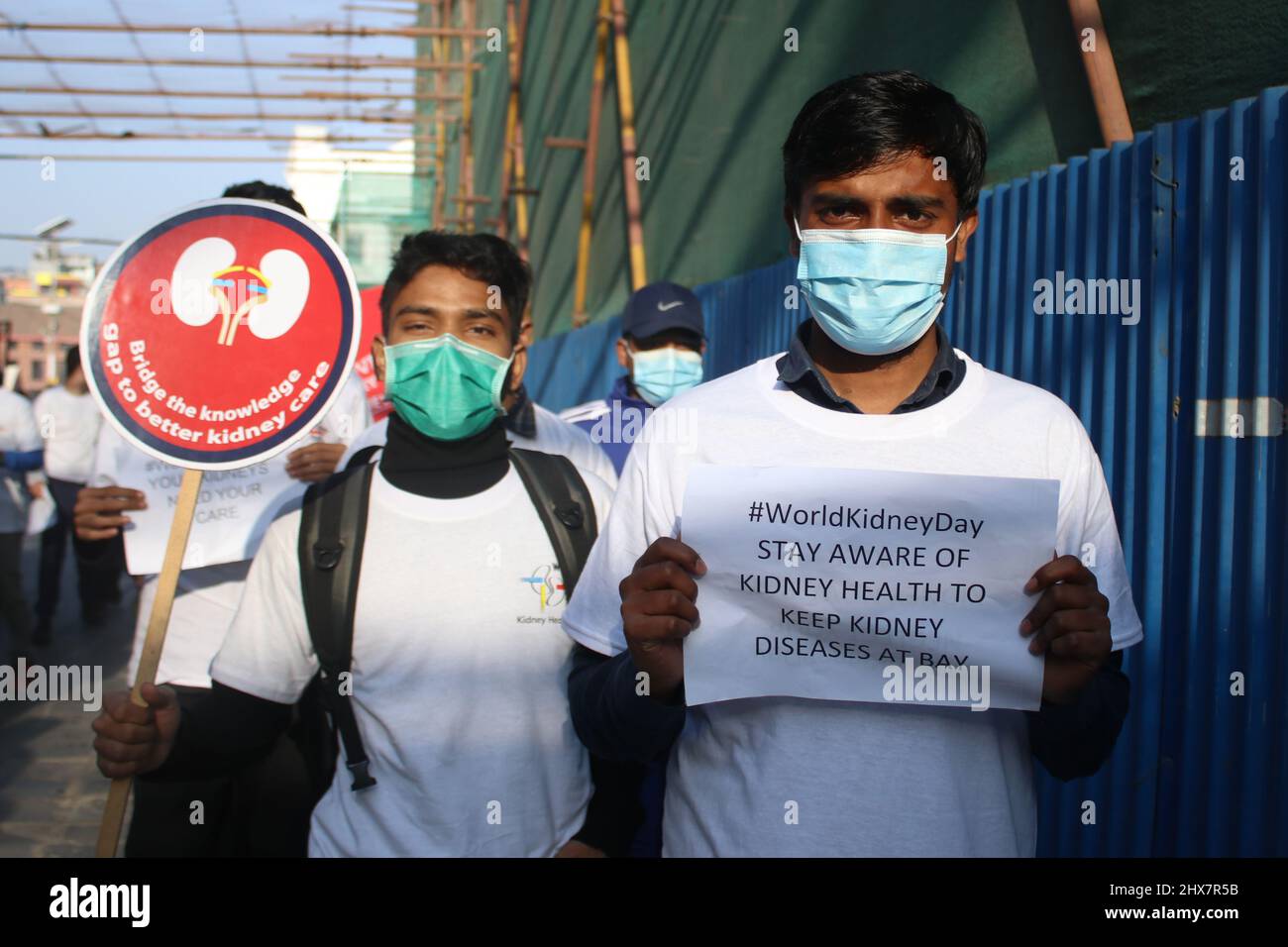 Kathmandu, Nepal. 10. März 2022. Am 10. März 2022 nehmen Menschen am Nierentag in Kathmandu, Nepal, Teil. (Foto: Abhishek Maharjan/Sipa USA) Quelle: SIPA USA/Alamy Live News Stockfoto