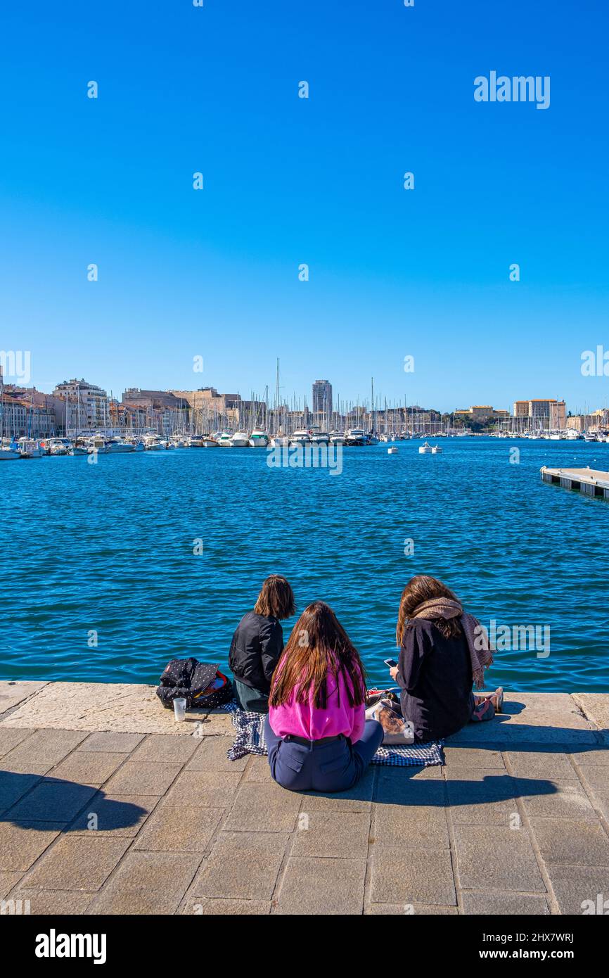 Vieux-Port, Marseille, Frankreich Paca Stockfoto