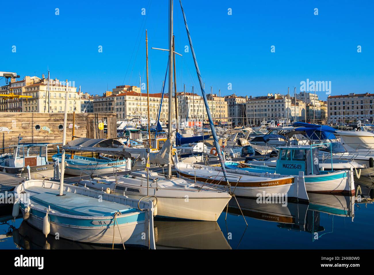 Vieux Port, Marseille Frankreich Paca 13 Stockfoto