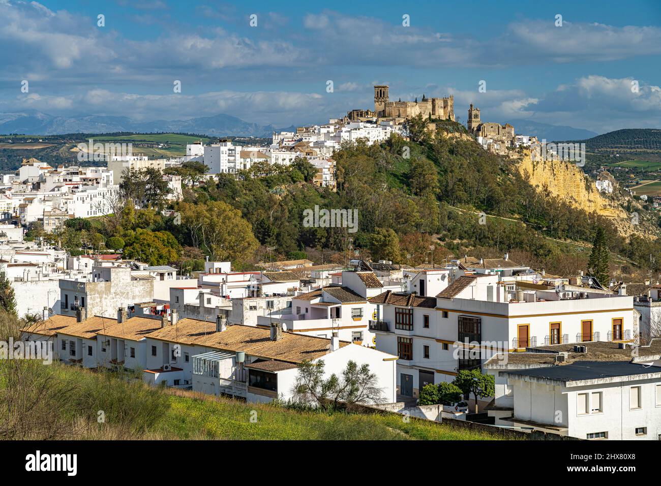 Die weissen Häuser von Arcos de la Coronca, Andalusien, Spanien | die weißen Häuser von Arcos de la Coronca, Andalusien, Spanien Stockfoto