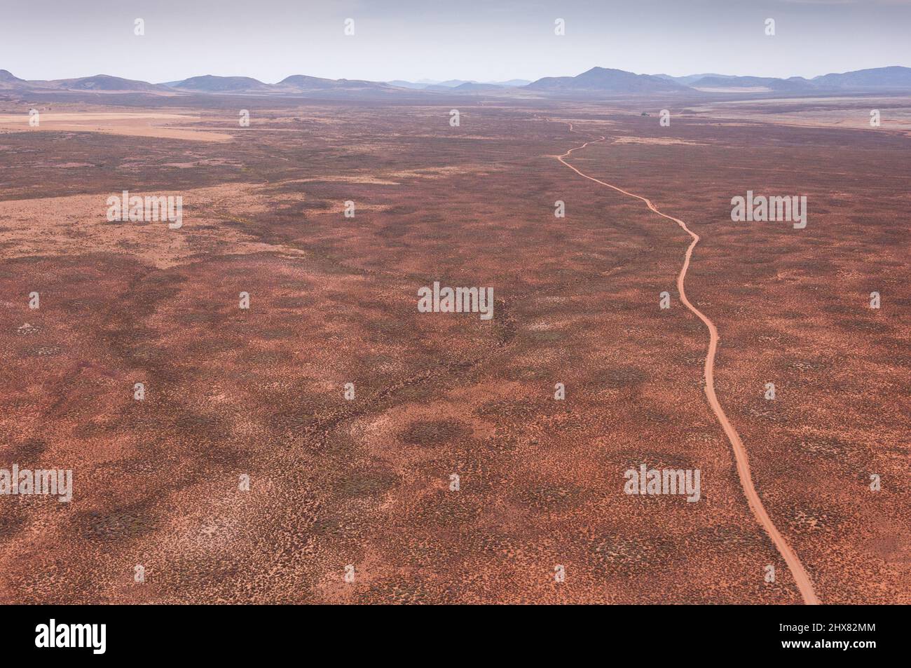 Die lange und kurvenreiche Straße, Northern Cape. Stockfoto