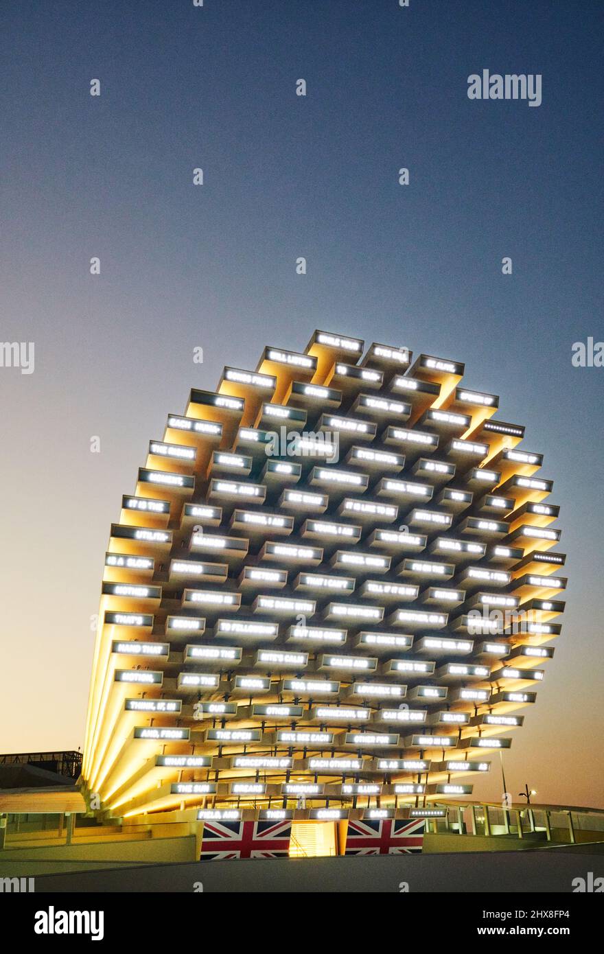Der britische Pavillon in Dubai Expo2020, fotografiert im Februar 2022 Stockfoto