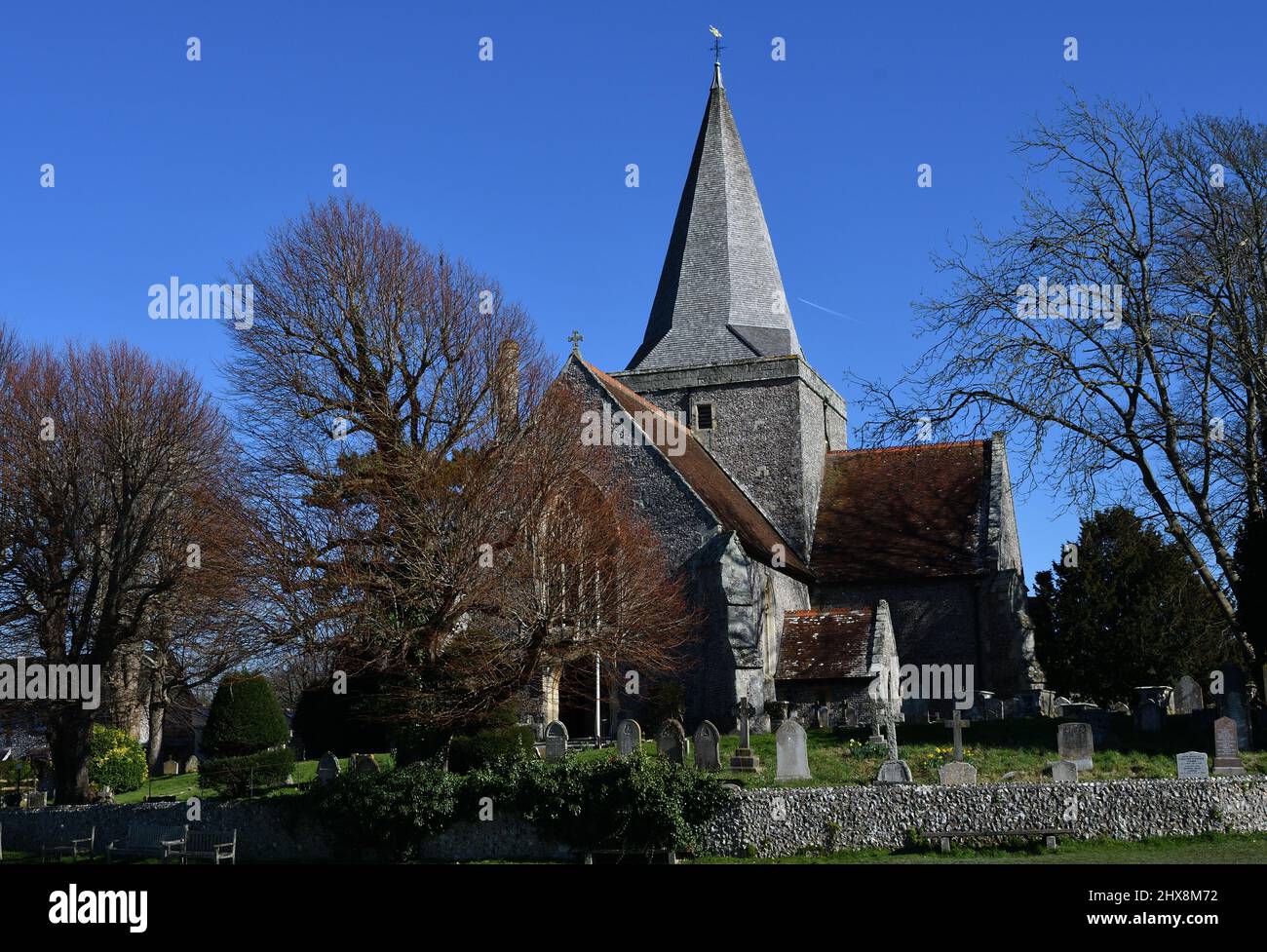 St. Andrew Parish Church Alfriston, großbritannien Stockfoto