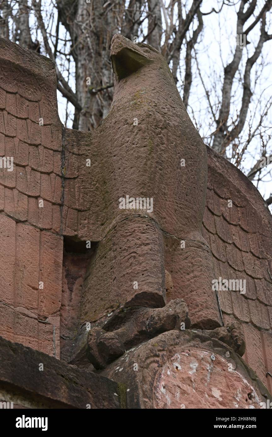 Relikt der NS-Architektur in einer Kaserne in Heidelberg-Rohrbach Stockfoto