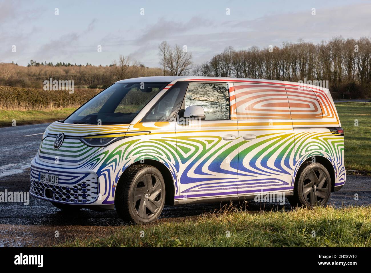 Der neue Volkswagen ID Buzz, rein elektrischer Transporter Stockfoto