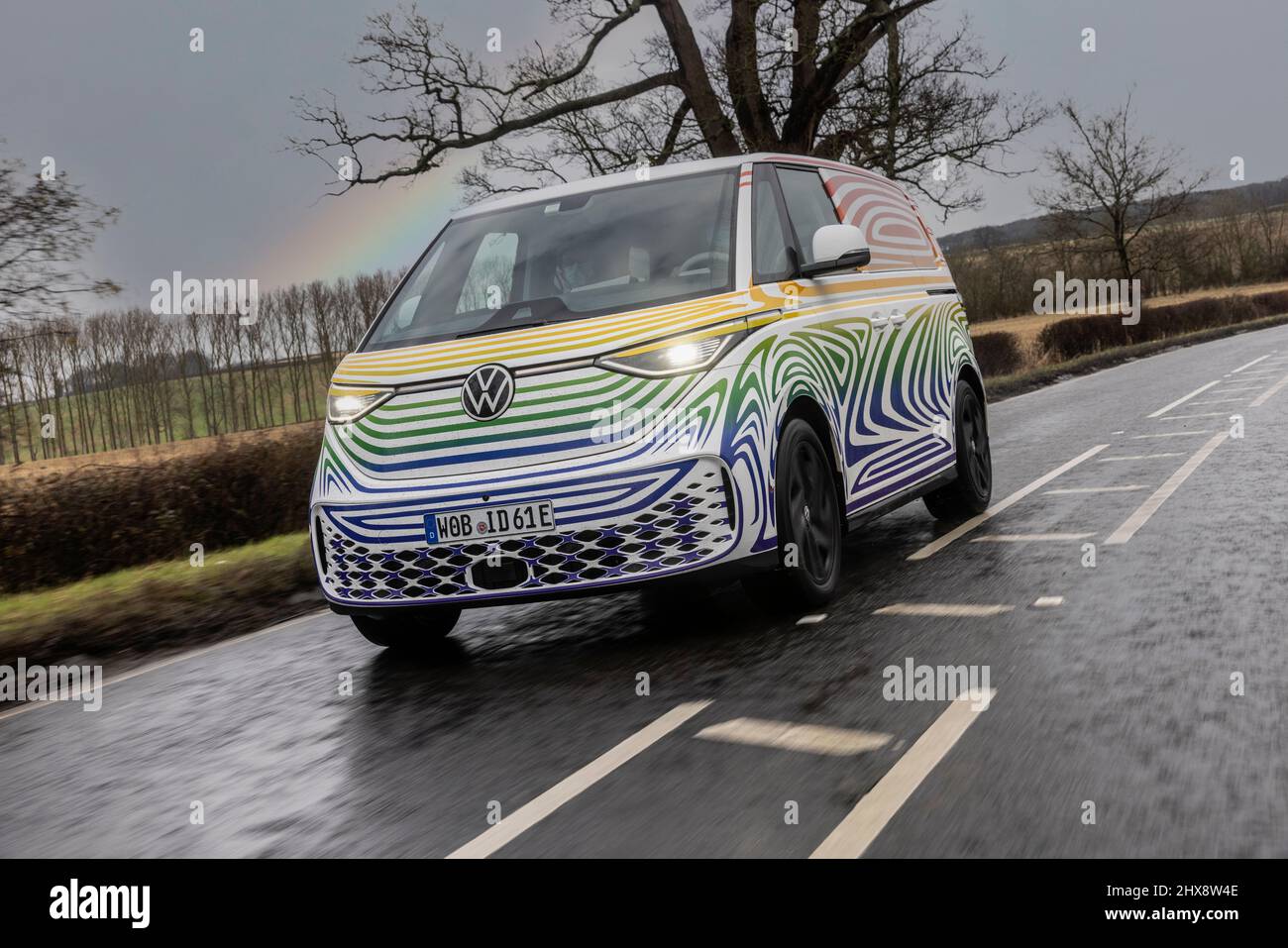 Der neue Volkswagen ID Buzz, rein elektrischer Transporter Stockfoto