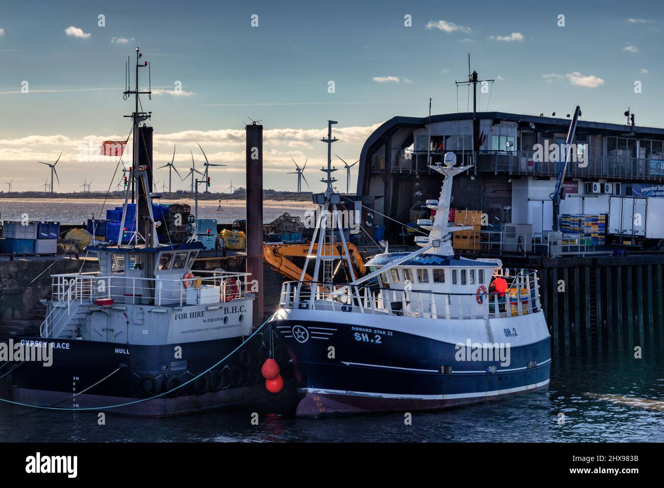 Bridlington, eine Küstenstadt und eine zivile Gemeinde an der Holderness Coast der Nordsee im East Riding of Yorkshire, England. Stockfoto