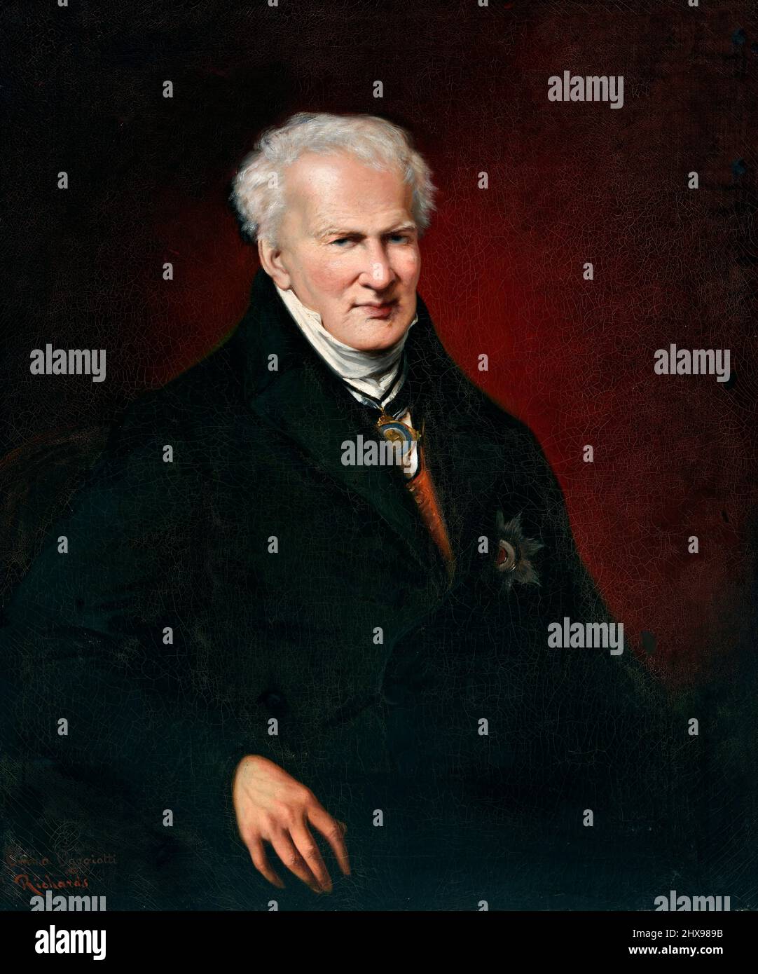 Porträt des deutschen Naturforschers Alexander von Humboldt (1769-1859) von Emma Gaggiotti-Richards, Öl auf Leinwand, 1855 Stockfoto